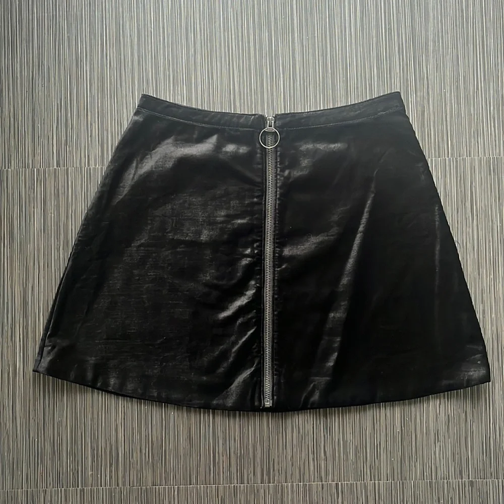 Free People Black Velvet Skirt - Size 12